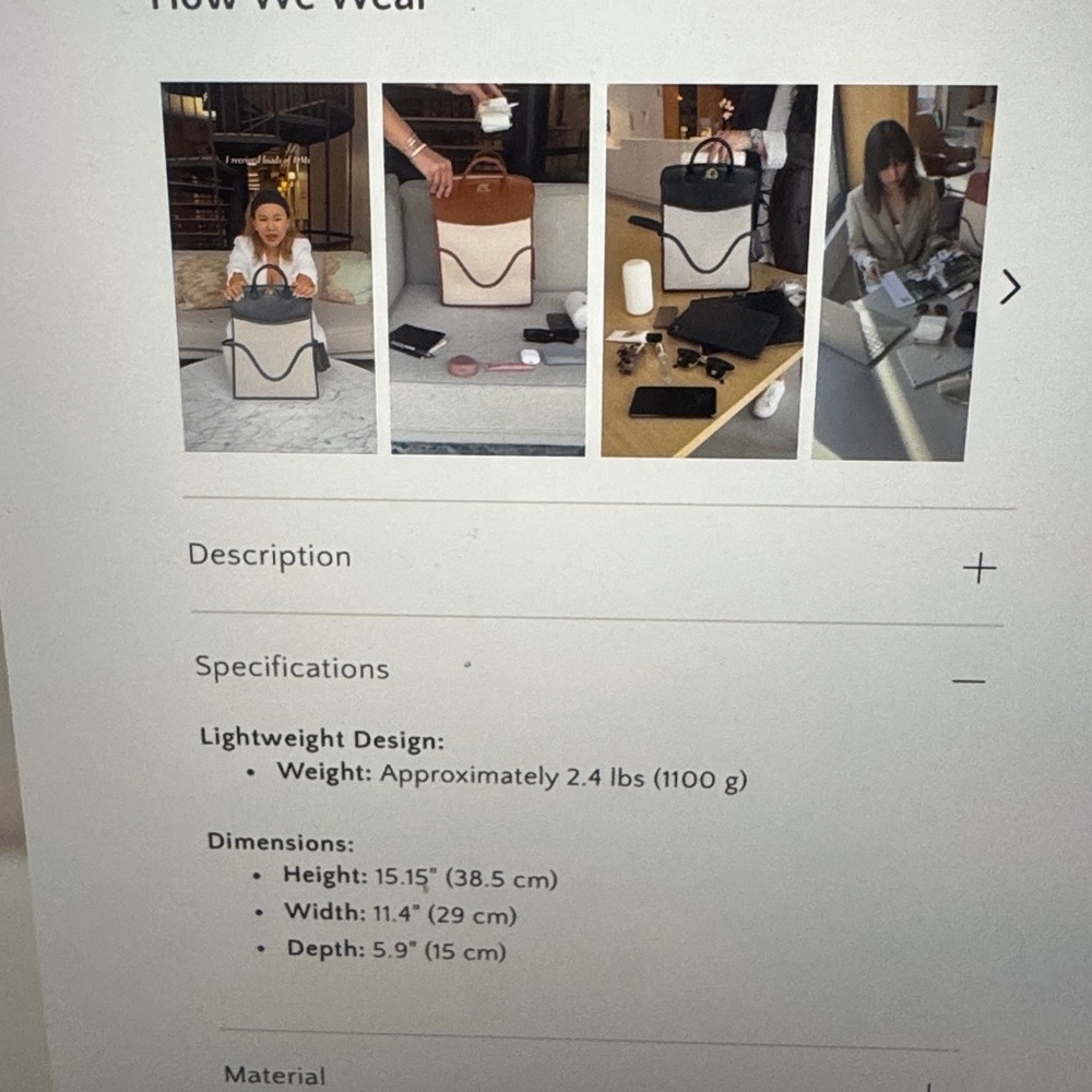 Two-Tone Black and Gray Structured Backpack Tote - Picture 13 of 13
